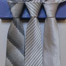 8 cm runde, geometrische, luxuriöse, hochwertige Jacquard-Krawatte für Herren
