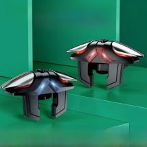 6 Finger Mobile Phone Alloy Pulse Auto Fire Game Trigger for PUBG Aim Shooter L1R1 Key Button for IOS Android Gaming Accessories