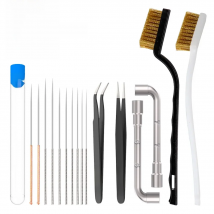 KINGROON 3D Printer Cleaner Tool Copper Wire Brush Toothbrush Nozzle Cleaning Needle 3D Printer Parts Cleaning Tool Wrench Kit