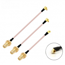 1PC SMA Female to MMCX Female Right Angle Connector RF Coaxial Adapter With RG178 Pigtail Cable for WIFI/GSM/3G/GPS/4G Module