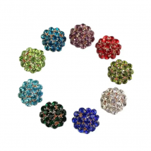5PCS 26mm color crystal clothing button rhinestone button hemisphere button for women coat wedding decoration button NK006