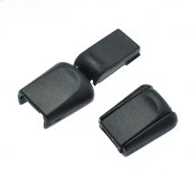 Zipper Pulls Cord Stopper End Lock Zip Clips Rope Buckle Paracord Black