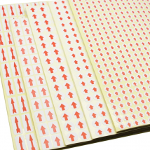 Diameter 6/8/10mm Creative Round Red Arrow Stickers Home Office School Supplies Fault Mistake Defectives Marking Label Stickers