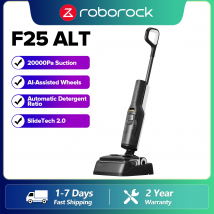 Roborock F25 ALT Aspirapolvere senza fili Wet & Dry, aspirazione 20.000 Pa, con ruote assistite AI, pulizia bordi inferiore a 1 mm