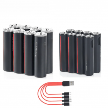 Soshine Li-ion AA and AAA Rechargeable Batteries USB Lithium-ion 2600mWh 1.5V AA Rechargeable Batteries+600mWh 1.5V AAA Battery