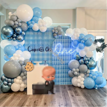 167pcs Blue Balloon Garland Arch Kit Boy 1st Baby Boss Birthday Party Decoration Gender Reveal Balloon Baptism Baby Shower Decor