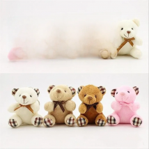 1PCS Creative Plush Bear Toys Small Pendant Mini Cute Soft Stuffed Bears Toy Wedding Activity Birthday Gifts 8CM HANDANWEIRAN