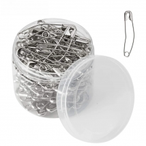 100PCS Curved Safety Pins 38MM Quilting Basting Pins Bent Safety Pins for Quilting and Knitting DIY Handmade Sewing Accessories