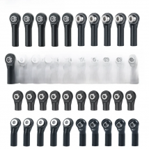 AXSPEED 10Pcs M3 Ball Joint Link Bar Rod End Plastic Ball Head Tie for Axial SCX10 90046 D90 TRX4 TRX6 1/10 RC Crawler Car