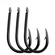 PROBEROS 1000PC Iseama fishhook 1#-15# single hook High Qulity Fishing Hook black color Single Big Hook Treble Hooks