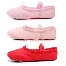 Women Ballet Flats Girls Canvas Shoe Dance Shoes Soft Sole Dancing Shoes Children's Practice Woman Shoes Black Red Pink White