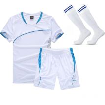Adult Children Football Jerseys Men Boys Girls Student Soccer Sets Short Sports Kid Uniforms Fitness Socks Tracksuit Suits 02