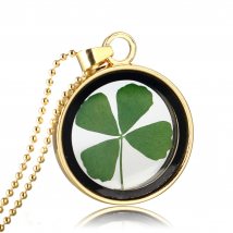 Hot Sale Classic Rose Dandelion Necklace Fashion Women Round Glass Dried Flower Pendant Necklace Summer Fine Jewelry Wholesale