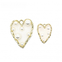 New 2 or 4 Pieces/bag High Quality Zinc Alloy Inlay Acrylic Beads Charms Pendants for DIY Earrings Necklace Jewelry Accessories