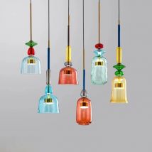 Nordic Color Candy Pendant Lights modern Living Room Bedroom Children's Room Glass Hanging Lamps Luminaira Home Decor Fixtures