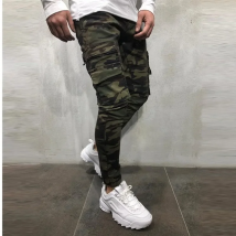 Autumn Camouflage Style Men's Jeans Joggers Sweatpants Cargo Trendy Hip Hop Solid-Colored Pencil Pants Men Fitness Trousers