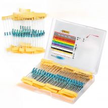 60 Values 1/4W Metal Film Resistors Kit 300Pcs/Pack 1 10 220 330 470 1K 4.7K 10K Ohm 1% High Precision Resistance Set Assortment