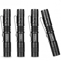 1/4 PCS Super Small Mini LED Flashlight Set Handheld Pen Light linterna Pocket Torch with High Lumens for Camping, Fishing