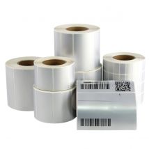 PET Silver Label Paper 60*40 50x30 20 70 80 90 100 Blank Bar Code Printer Adhesive Dumb Silver Waterproof Oil Tear Not Broken