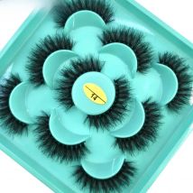 HBZGTLAD False Eyelashes Fluffy Mink Cat Eye Lashes Strip Pack Fake Lashes That Look Like Extensions 8D Full Dramatic Eyelash
