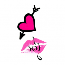 I Love you Kiss Waterproof Temporary Tattoo Stickers Tatouage Heart Fake Tatoo Sticker tattoo on body  Henna Tatoo Men