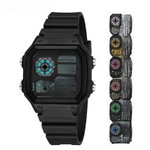 SYNOKE NEW Sports Watch Men Military Watches Casual Waterproof Digital Wristwatch Clock Square Dual Time Relogio Masculino