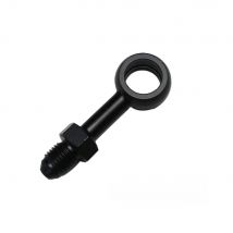 Black Stainless 3/8"12mm AN3 180 Degree Banjo Brake Line Adaptor Fittings For Harley FXD,FAT BOB