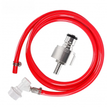 1.5 Meters Ball Lock Gas Line Assembly with Stainless Steel Carbonation Cap, Soda Corny Keg Dispenser PET Bottle Carbonation Kit