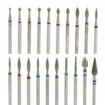 20 Types Diamond Nail Drill Rotary Bits Milling Cutter For Manicure Burr Cuticle Clean Electric Cutter Drill Bits Accessories