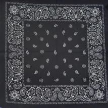 Women Foulard Solid Hip Hop Cotton Bandana Square Scarf Cashew Headband Scarf Black Paisley Neckband Gifts For Men/Boys/Girls