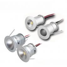 1W IP65 12V 3V/ 15mm 25mm Mini LED Spotlight Stage Bedroom Kitchen Cabinet Ceiling Spot Bulb Lights Stair Display Lighting Lamps