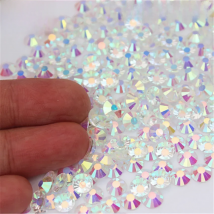 SS3-SS30 High Quality Transparent Stone Glass Gem Clear AB 3D Nail Rhinestones 288Pcs,1440Pcs Flat Back Non Hotfix Crystal WC991
