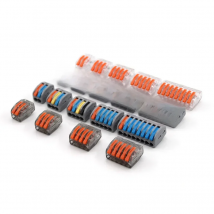 Mini Wire Electrical Connector 222 LED Strip Lighting Quick Connectors Universal Compact Conductor Push-in 3 Pin Terminal Blocks