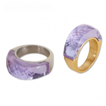 Boho Gold Silver Color Stainless Steel Rings For Women Multi-Color Crystal Glass Wedding Band Rings Party Birthday Jewelry Gifts