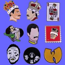 Music Logo Inspiration Badge Classics Rock Band Singer Brooch Hoodie Backpack Decorative Accessories Pop Music Fans Gift Collect