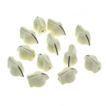 Dopro 12-Pack 1/4" Universal Vintage Raised Mini Chicken Head Knobs Bass Potentiometer Knobs Effect Pedal Knobs with Set Screw