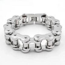 SUNNERLEES 316L Stainless Steel Bracelet Bangle Biker Bicycle Motorcycle Link Chain Silver Color Gold Plated Men Women Gift BC01