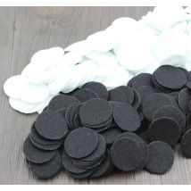 Set of 1000pcs white and black Die Cut Felt Circle Appliques DIY Cardmaking Craft Round Felt Packs 20-50mm size Wholesale