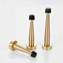 KAK Brass Door Stopper Bathroom Door Stop Heavy Duty Floor Wall Mount Bumper Non-magnetic Door Holder Catch Door Hardware