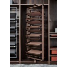 Space Saving 360° Rotating Shoe Rack,  Multi-layer Shoe Holder Storage Organizer, Built-in Height Adjustable Shoe Cabinet Closet