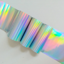 100cm Laser Silver Nail Stickers Holographic Diamond Shape Transfer Foil For Design Lady Nail Art Manicure Tools
