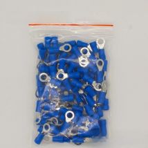 RV2-5 Blue Ring Insulated Wire Connector Electrical Crimp Terminal Cable Connector Wire Connector 100PCS/Pack RV2.5-5 RV
