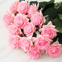 15Pcs/lot High Quality Artificial Flowers Decor Rose Latex Flower Home Decoration Real Touch Rose Wedding Bridal Bouquet Flower
