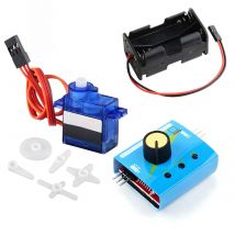Feetech FS90R 360° Continuous Rotation Micro Servo with Digital Tester & Battery Case 1.5KG Torque