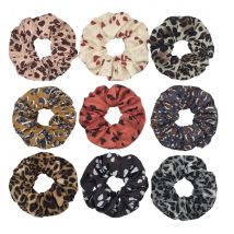 6pcs/lot Hair Scrunchies Holder Headwear Leopard Print Heart Women Girls Scrunchy Accessories Elastic Band For Ponytail