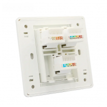3 Ports CAT6 CAT5E RJ45 LAN Socket Faceplate Ethernet Connector Baseplate For Internet Network Plug Wall Panel 86x86mm