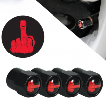 4Pcs/Set Car Styling Aluminium Alloy/Copper Middle Finger Logo Car Tire Valve Caps Wheel Tires Tire Stem Air Cap Airtight Covers