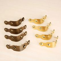 DRELD 4Pcs Antique Corner Decorative Protector Furniture Fittings Wood Jewelry Box Angle Bracket Corner Decorative Protectors