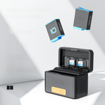 ZGCINE PS-G10 MINI 1750mAh Battery/Battery Fast Charger For GoPro Hero 10 9 8 7 6 5 Fast Charger Box Power Bank TF Card Storage