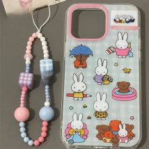 Kawaii Miffy Boris Iphone Case 6/7/8/XS/XR/11/12/13/14/15 Anti-drop Simple All-wrap Soft Case Christmas Toy Gift